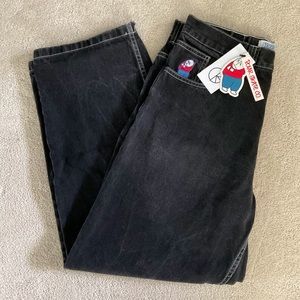 Black Big Boy Baggy Denim Jeans Polar Skate Co. Size S